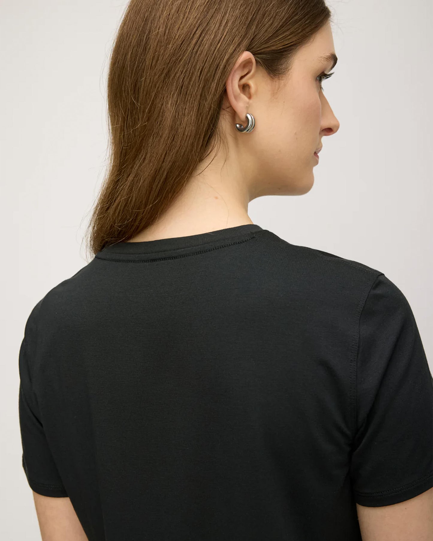 Black Basic Short Sleeve Undershirt