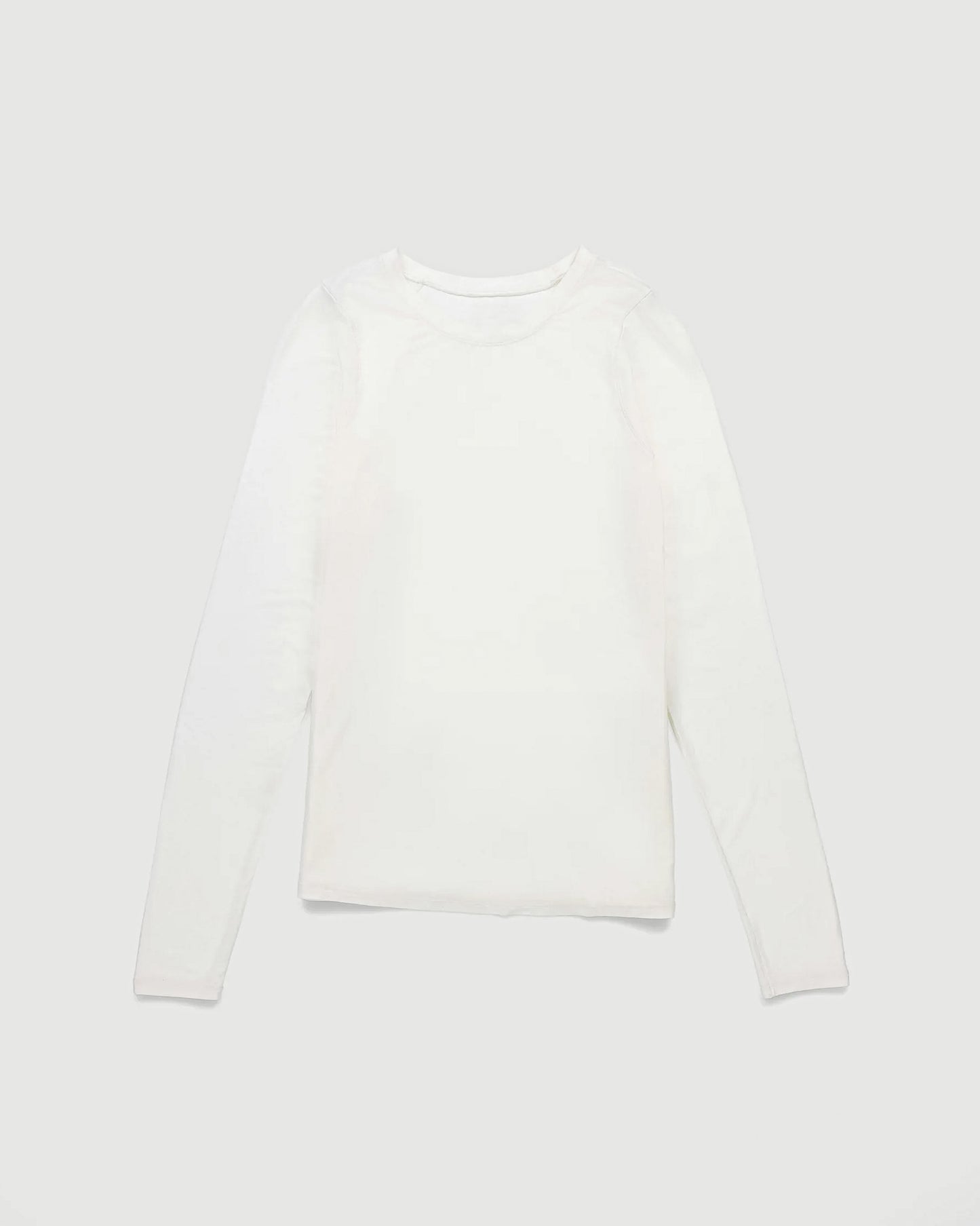 White Basic Long Sleeve Undershirt